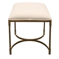 thumbnail image 5 of Honeyville Stool with Ivory Fabric Cushion Top and Antique Brass Base, 5 of 7