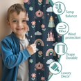 thumbnail image 3 of Blackout Kids Curtains,Dark Blue Princess Castle Carriage Pattern Childrens Insulated Curtains Set Of 2,Bedroom Essentials,Toddler Room Decor 42"x84", 3 of 5