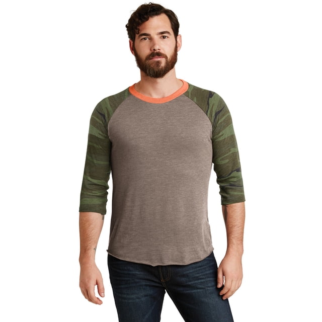 Camiseta de jersey ecológico con estampado de béisbol alternativo para hombre, camuflaje, talla mediana Ropa alternativa 02089EA