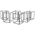 thumbnail image 6 of Koyal Wholesale Black Geometric Hurricane Candle Holder Set of 6 for Table, Home, Patio, 6 of 6
