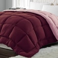 thumbnail image 2 of Hotel Grand Microfiber Hypoallergenic Reversible Down Alternative Comforter Burgundy, Mauve Full - Queen, 2 of 2