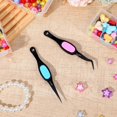 thumbnail image 4 of 2PCS Stainless Steel Reverse Tweezers for Crafts, False Eyelashes Precision Jewelry Tweezers for Stickers, Beading Bracelet Making Art, 4 of 7