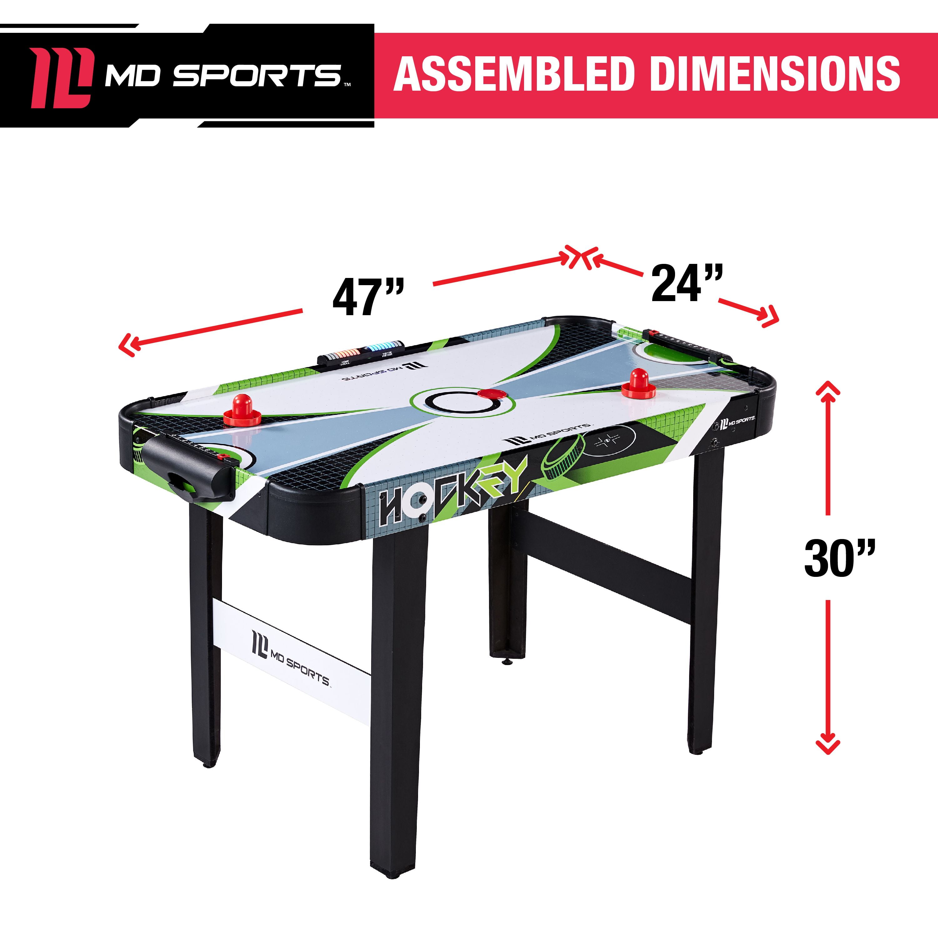 Md Sports 48 Inch Air Powered Hockey Table With Led Electronic
