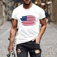 thumbnail image 2 of JLFKNG Shirts For Men Independence Day Style Usa Flag Printed Patriotic Shirts For Men Short Sleeve Crew Neck Breathable Loose Fit Lounge Clothing For Men, 2 of 4