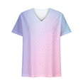 thumbnail image 6 of Otvok Womens Fashion Solid Color Short-Sleeved V-Neck Loose Casual Tops Spring and Summer Blouses, 6 of 6