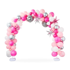 Way To Celebrate Pink Disco Balloon Arch Kit, 131 Pieces