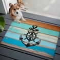 thumbnail image 3 of Nautical Anchor Entryway Rug 2'x3'&nbsp; Non Slip Front Door Mats, Retro Blue Brown Wooden Boards Farmhouse Entrance Rugs Indoor Outdoor Carpet, Washable Floor Mats Small Area Rug for Bedroom Kitchen, 3 of 8