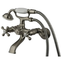 Kingston Brass Ks265Sn Tub Mount Clawfoot Tub Faucet - Satin Nickel Finish