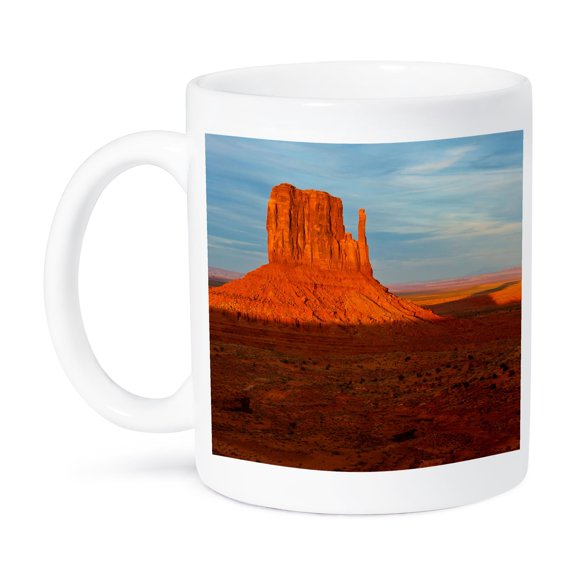 Utah, Navajo Park, Monument Valley, The Mittens In Evening Light, 11oz Mug
