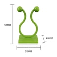 thumbnail image 2 of 100PC Green Dill Fixator Wall Line Non-marking Sticker Fixer, Heavy Duty Support Clips High-Viscosity Adhesive, Plastic Cable Organizer for Vines Wires Home Garden Decoration, Green, 2 of 2