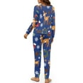 thumbnail image 5 of DISNIMO Womens 2 Piece Lounge Sets Deer Snowflake Printed Soft Comfy Pjs Set Christmas Sleepwear Long Sleeve Top with Matching Long Pants Casual Oversized Loungewear Nightwear, 2XL, 5 of 7