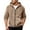 Khaki, variant on KHONTS Men's Casual Lightweight Sherpa Jackets Full Zip Warm Fuzzy Windproof Winter Hooded Sweatshirts Work Coats with Pockets Purple XL