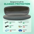 thumbnail image 2 of OPTIPAK Hard Shell Glasses Case – Extra Large Eyeglass Case with Microfiber Cleaning Cloth – Protective Glasses Holder for Men & Women (Pack of 1), 2 of 7