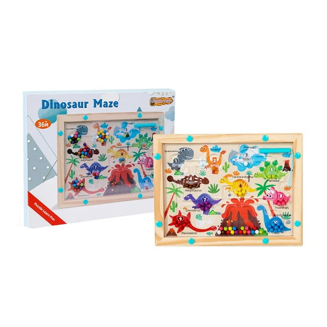 A Dinosaur Style Magnetic Pen Maze Toy For Children, Enhancing Fine Motor Skills And Problem Solving Abilities