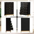 thumbnail image 6 of 45"H Wood Gold Lines Black Dressers Chest of Drawers with 6 Drawers for Bedroom, Entryway, 6 of 6