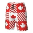 thumbnail image 5 of Kll Maple Leaves1 Men'S Casual Summer Beach Shorts Hawaiian Shorts With Pockets-3x-Large, 5 of 9