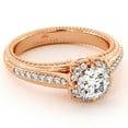 thumbnail image 1 of Petal Halo Diamonds Engagement Ring, 1 of 4