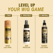 EBIN New York Tinted Lace Spray 3.38oz - Darkest Brown, Quick dry Formula, Unisex