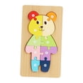 thumbnail image 4 of Juguete de viaje de madera, juguetes de actividad, juguetes educativos Montessori, juguetes para niños, juguetes para niños, niñas, regalos de cumplea Oso Hugo Rompecabezas de madera, 4 of 10