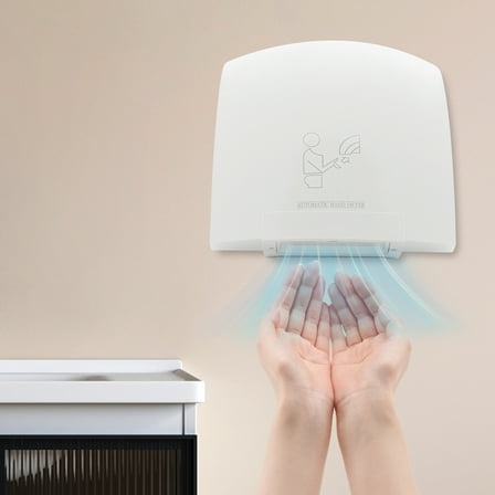 White Electric Hand Dryer Commercial Compact Automatic Air Hand Dryer for home restrooms, restaurants,beauty salons,shopping malls,etc.