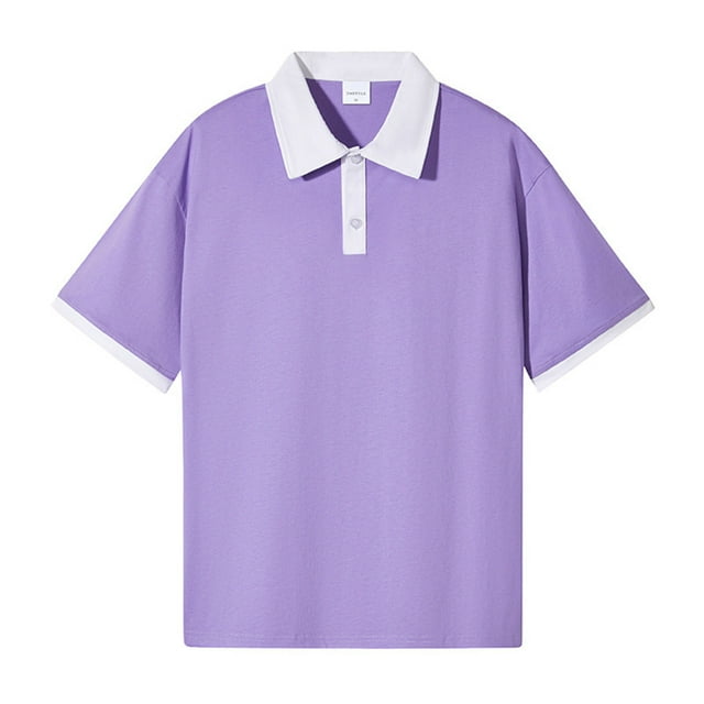 Timegard Womens Tops Short Sleeve Color Block Button up Collared Shirt Summer Dressy Casual Loose Tops