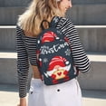 thumbnail image 5 of Vsdgher Three Cute Christmas Gnomes Print Canvas Backpack Travel Rucksack Unisex Knapsack 15.7/17.7Inch Laptop Backpack for Work,College-Small, 5 of 5