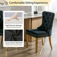 thumbnail image 2 of Westice Urban Modern Velvet Tufted Dining Side Chairs, Black/Gold (Set of 6), 2 of 9