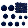 thumbnail image 3 of HCBY 46Pcs Velvet Christmas Ball Ornaments, Burgundy Flocked Shatterproof Plastic Balls for Xmas Tree Decorations, Wreath, Garland, Wedding & Holiday Party Decor Gift idea(Dark Blue), 3 of 6