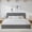 Dark Gray, variant on 4 Ever Winner Boucle Upholstered Queen Bed Frame with Curved Headboard, White