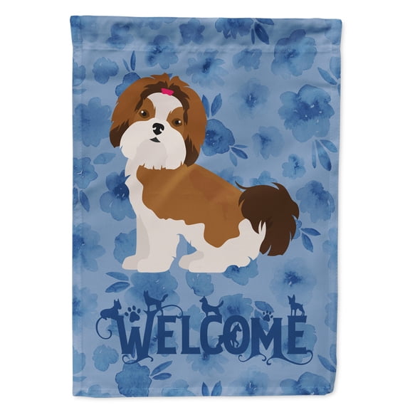 Carolines Treasures CK6000CHF Imperial Shih Tzu Puppy Cut Welcome Flag Canvas House Size Large multicolor
