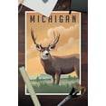 thumbnail image 3 of Michigan, Mule Deer, Litho (12x18 Wall Art Poster, Room Decor), 3 of 3