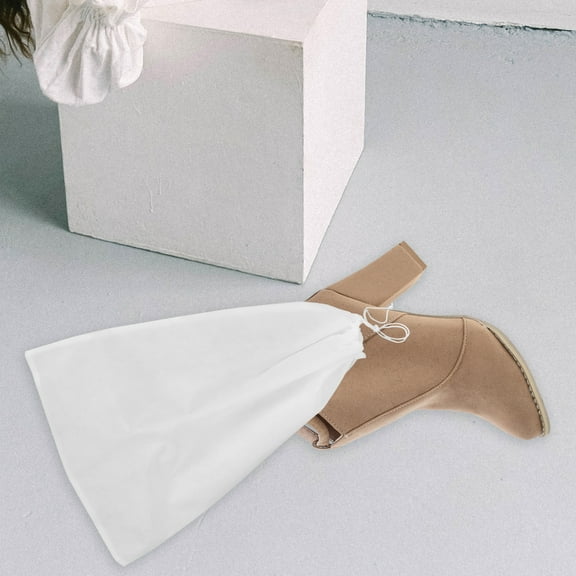 RENACLIPY Sturdy Boot Bag Organizer 6Pcs White for Riding Travel Storage and Lightweight