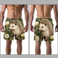 thumbnail image 3 of luoweisi Men's Beach Shorts Quick Dry Swim Trunks with Mesh Lining Hedgehog L, 3 of 5