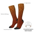 thumbnail image 4 of Sigee Orange Glitter for Socks for Men Women Socks Stocking Compression Socks, 4 of 6