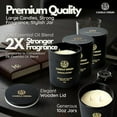 thumbnail image 4 of Mens Luxury Candles Christmas Gift Set – 3×10oz Masculine Scented Soy Wax Aromatherapy Candles – Sandalwood, Whiskey Tobacco, Mahogany Teakwood – Long Lasting, Non Toxic, Home, Office, Man Cave Decor, 4 of 7