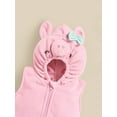 thumbnail image 6 of Hirigin Toddler Baby Girls Halloween Outfits Velvet Pig Hooded Romper Jumpsuit with Stocking 0 6 12 18 24 Months Fall Winter Clothes Set, 6 of 8
