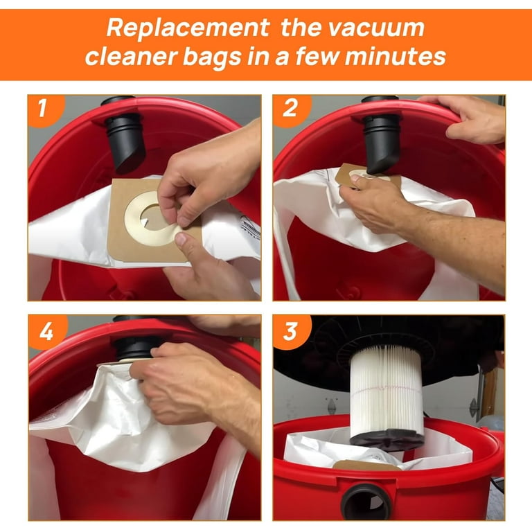 5 Pack Vacuum Bags Replacement for CRAFTSMAN CMXZVBE38774
