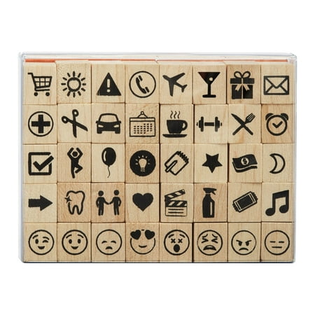 UPC: 0886946865831 | Icon & Emoji Wood Stamp Set by Recollections™