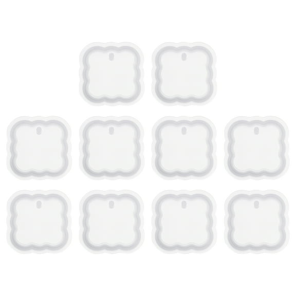 Uxcell 10 Pcs Magic Square Resin Keychain Moulds, Silicone Epoxy Mould Kit with Hole for Pendant Keychains Ornament Jewelry Art