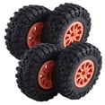 thumbnail image 3 of 4PCS 2.2 Inch Nylon Plastic Beadlock Wheel 4.72In/120mm Tire with 12mm Combiner Hex for 1/10 RC Rock Crawler ,Orange, 3 of 8