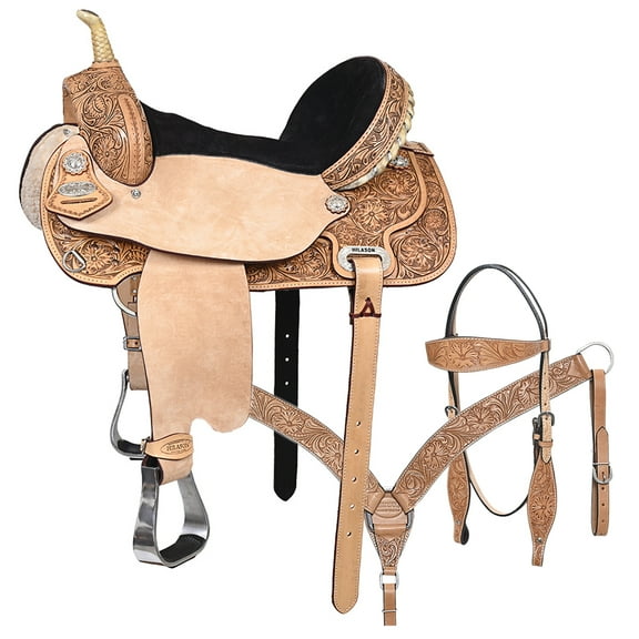 17 Western Horse Saddle American Leather Flex Trail Barrel Tack Hilason
