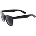 thumbnail image 3 of Classic Horn Rimmed Sunglasses Metal Rivets Wide Arms Square Lens 52mm (Black / Dark Smoke), 3 of 4