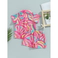 thumbnail image 4 of Arvbitana 1-5 Years Toddler Boys 2PCS Shorts Sets Short Sleeve Lapel Button Shirt and Print Shorts Sets Summer Clothes, 4 of 8