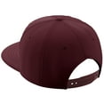 thumbnail image 2 of Daxton Classic Snapback Hat Custom A to Z Initial Varsity Letters, Burgundy Burgundy Hat White Black Letter O, 2 of 2