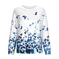 thumbnail image 4 of Moda mujer imprimir manga larga cómoda transpirable o-cuello camisa Tops Fridja hkj3239, 4 of 8