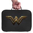 thumbnail image 3 of Justice League Movie Wonder Woman Logo Insulated Soft Sided Lunch Box - Reusable Lunch Bag For School Office Work, BPA Free, 3 of 5