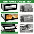 thumbnail image 4 of Extra Large Bamboo Bread Box for Kitchen Counter, Double Layer Bread Storage Container Farmhouse Bread Box with 4 Sides Transparency, Breadbox Bin Holder for Homemade Bread, Black, 4 of 14