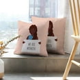 thumbnail image 6 of LALILO Throw Pillow Covers Cartoon Character Smiling Afro American Young Cushion Cover 18" x 18", 2 Pack, 6 of 6