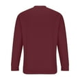thumbnail image 3 of gbyLJF Men's Four-button Pullover Solid Color Round Neck Long Sleeve Sweatshirt Middleweight Loose Fit Base Layer Shirt, 3 of 7