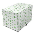 thumbnail image 1 of Shamrock Dog Crate Cover, Saint Patrick Day Theme with Clover Leaf Royal Irish Tradition Classic Pattern, Easy to Use Pet Kennel Cover Small Dogs Puppies Kittens, 7 Sizes, Green White, by Ambesonne, 1 of 6